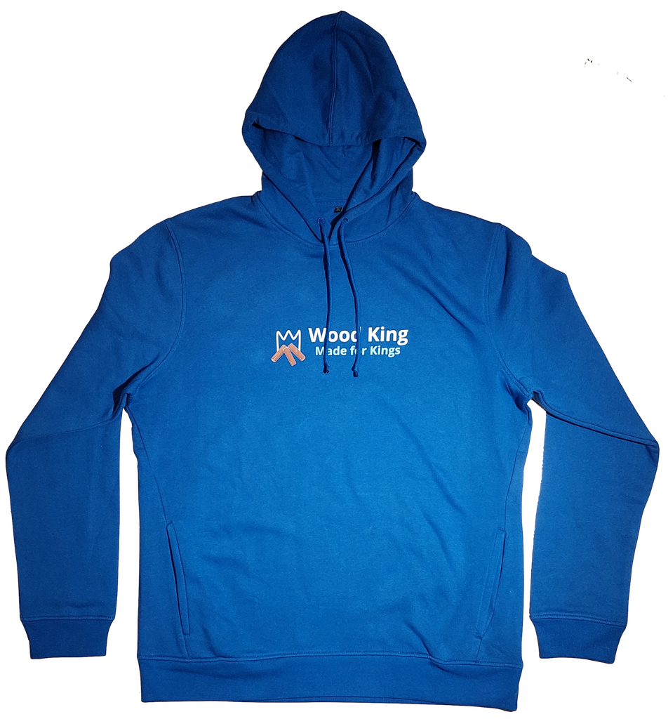 Wood King hoodie premium light Blue